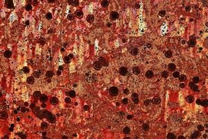 Detailed close up surface of rusty metal and steel with lots of corrosion in high resolution photo
