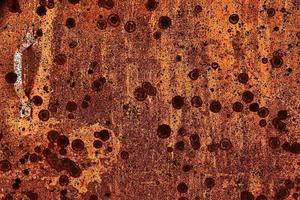 Detailed close up surface of rusty metal and steel with lots of corrosion in high resolution photo
