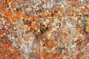 Detailed close up surface of rusty metal and steel with lots of corrosion in high resolution photo