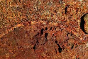 Detailed close up surface of rusty metal and steel with lots of corrosion in high resolution photo
