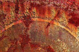 Detailed close up surface of rusty metal and steel with lots of corrosion in high resolution photo