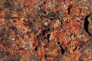 Detailed close up surface of rusty metal and steel with lots of corrosion in high resolution photo