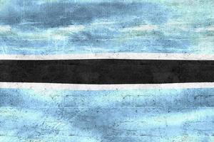 Botswana flag - realistic waving fabric flag photo