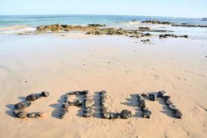 Abandoned sandy beach photo