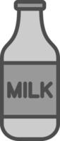 Milk Bottle Vector Icon Design