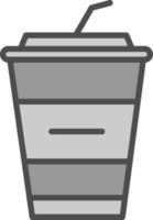 Milkshake Vector Icon Design