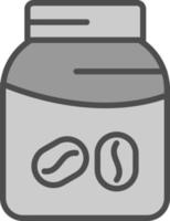 Coffee Jar Vector Icon Design