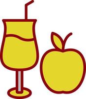 diseño de icono de vector de jugo de manzana