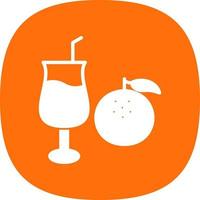 Orange Juice Vector Icon Design