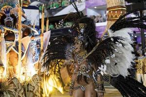 Rio, Brazil - april 22, 2022, Samba School Portela  in the Rio Carnival, held at the Marques de Sapucai Sambadrome photo