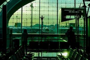 vista horizontal del aeropuerto foto