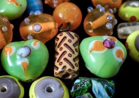 Colourful glass beads photo