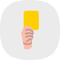 Yellow Card Vector Icon Design