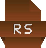 Rs File Format Icon vector