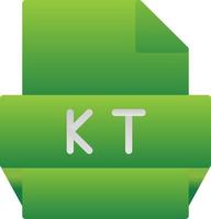 Kt File Format Icon vector