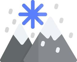 icono de glifo de paisaje nevado vector