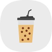 Bubble Tea Vector Icon Design