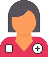 Female Patient Vector Icon Design