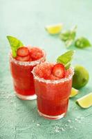 Frozen strawberry lime margarita photo