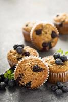 Vegan banana blueberry muffins photo