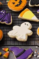 Halloween cookies decorated with royal icing photo