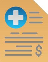 Medical Bill Vector Icon Design