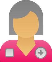 Female Patient Vector Icon Design