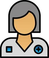 Female Patient Vector Icon Design