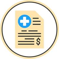 Medical Bill Vector Icon Design
