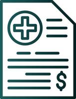 Medical Bill Vector Icon Design