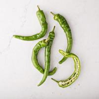 Green hot peppers photo