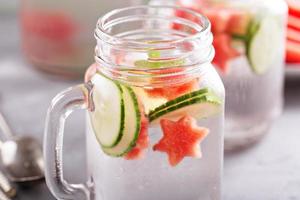 Watermelon and cucumber detox water photo