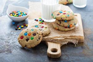 Chocolate chip and candy cookie photo