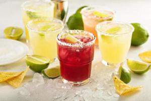 Variety of margarita cocktails photo