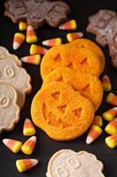 galletas de calabaza de halloween foto
