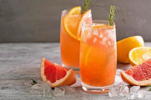 Citrus cocktail with grapefruit and orange photo