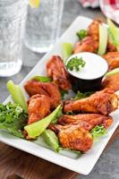 Hot chicken wings appetizer photo