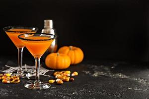 Halloween or fall cocktail pumpkintini photo