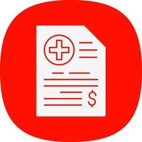 Medical Bill Vector Icon Design