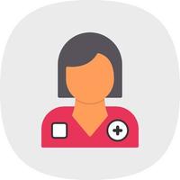 Female Patient Vector Icon Design