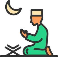 Muslim Praying Vector Icon Design