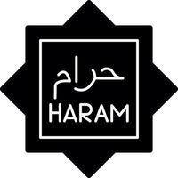 diseño de icono de vector haram