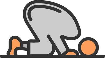 Sujud Vector Icon Design