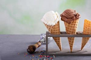 Variety of ice cream cones photo