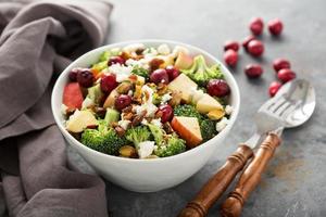 Fall salad with apple and broccoli photo