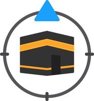 diseño de icono de vector de dirección de qibla