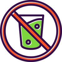 No Drink Vector Icon Design