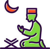 Muslim Praying Vector Icon Design