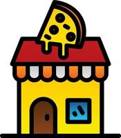 diseño de icono de vector de tienda de pizza