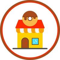 Donut Shop Vector Icon Design